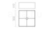 TEMPO 50/19 lámpabúra  Chintz világosszürke/fehér PVC  max. 23W