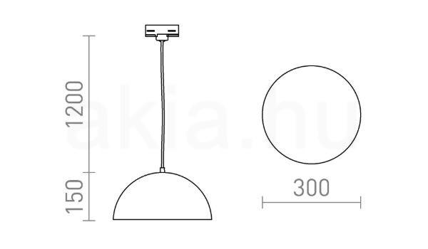 GLADYS 30 három áramkörös sínre fehér/fehér 230V LED E27 15W